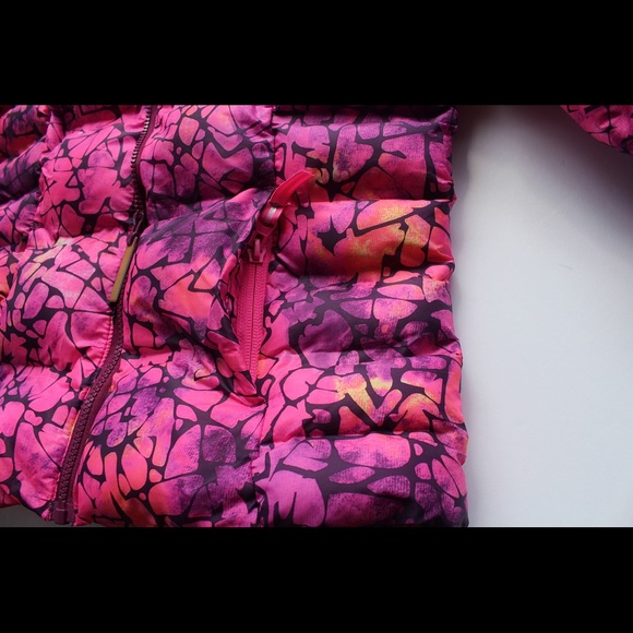 Pink Print Lightweight Puffer Jacket Size 7/8